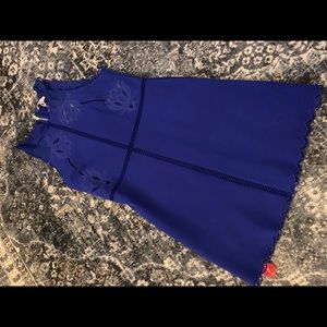 Ted Baker A-Line Sleevless Blue Dress - NWT